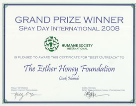 Spay Day Certificate