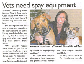 vets need spay neuter equipment